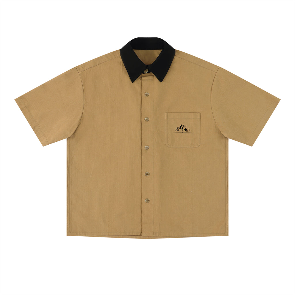 Unisex Color Block Short Sleeve Shirt