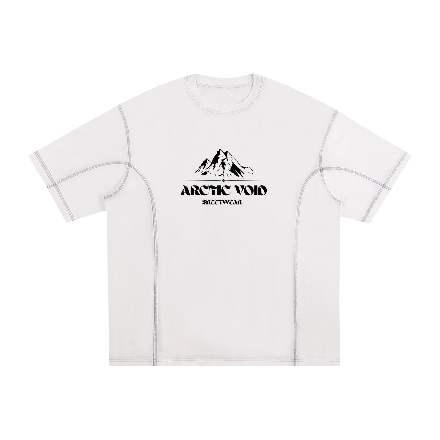 Streetwear Contrast-Stitched Cotton T-Shirt