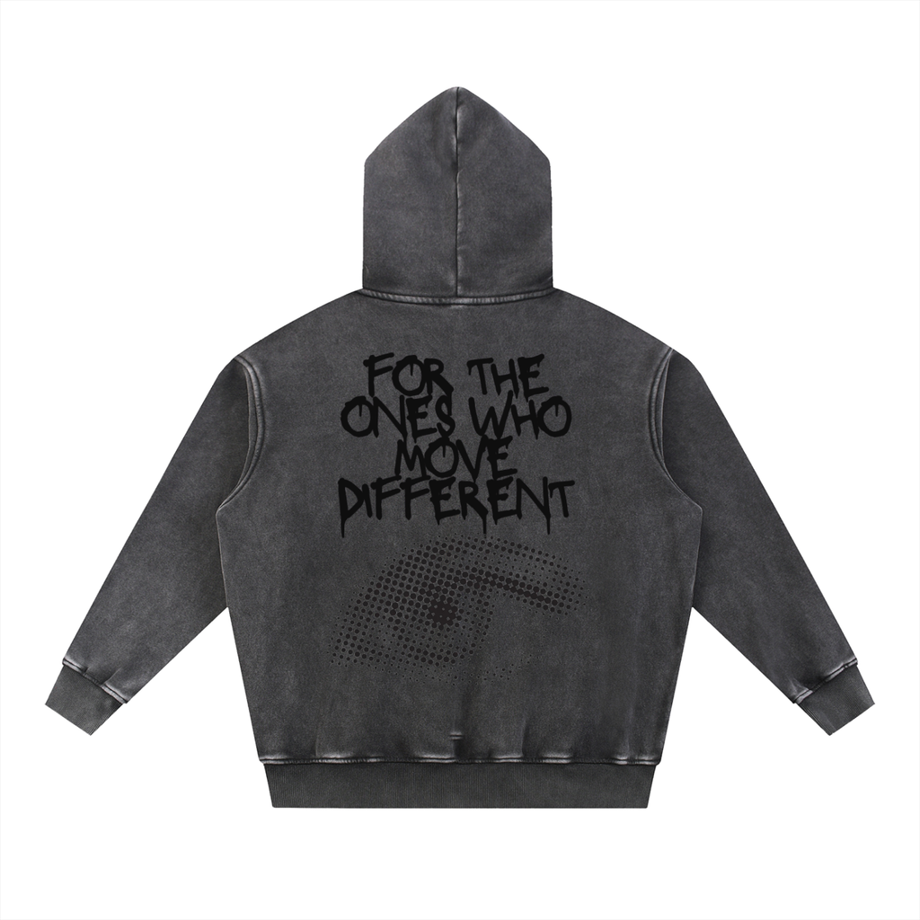 Snow Wash Fleece Oversize Hoodie