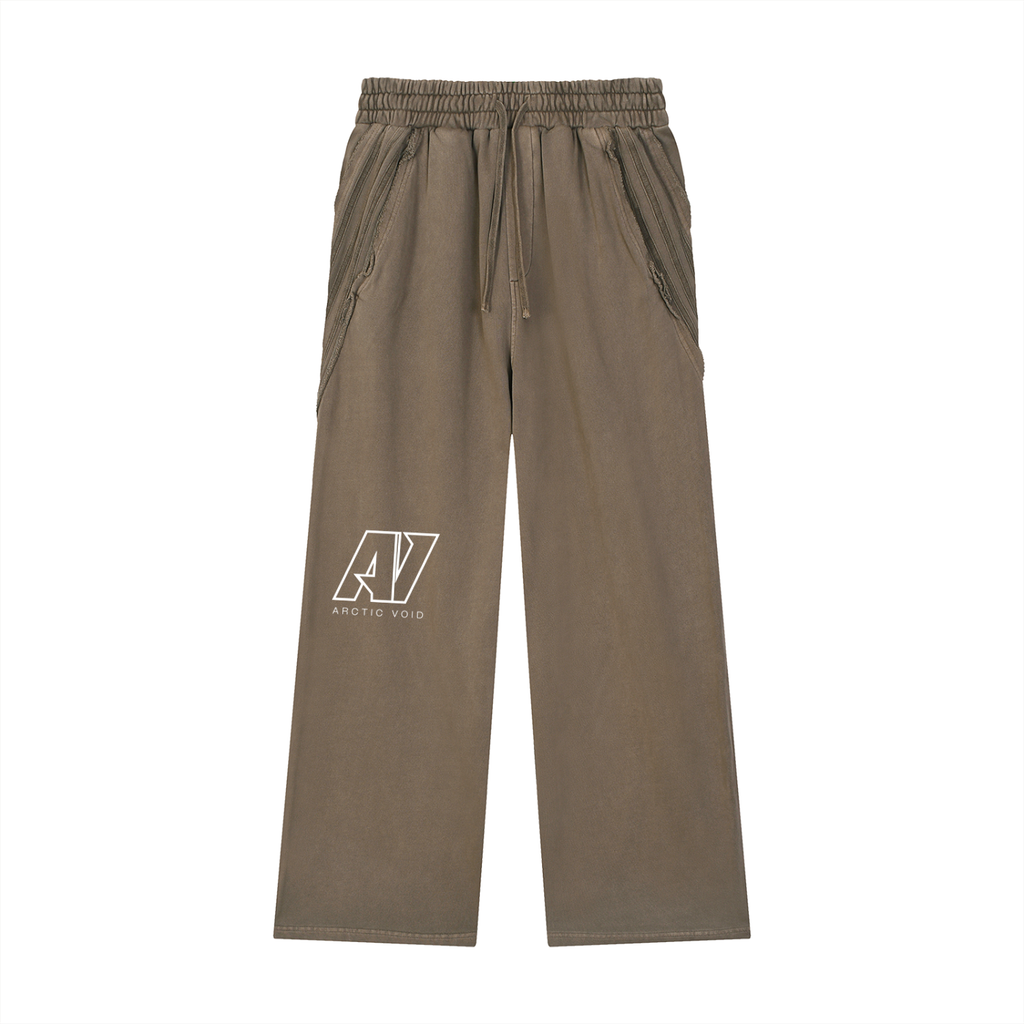 Snow Washed Tape Raw Edge Sweatpants