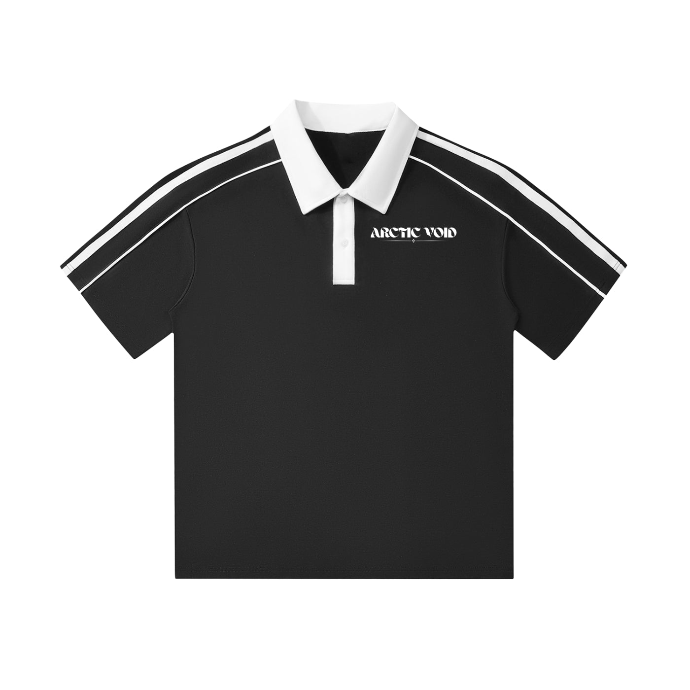Contrast Collar Short-Sleeve Polo Shirt