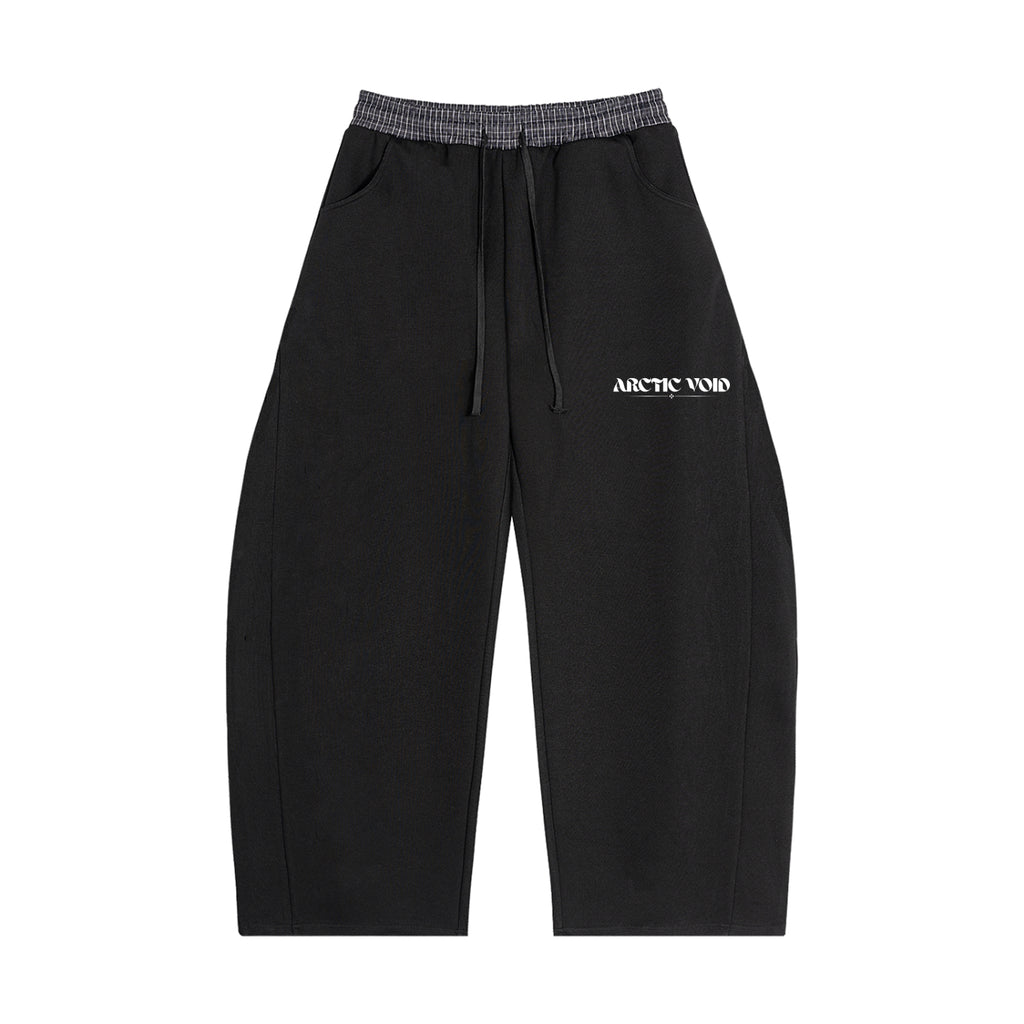 Plaid Waistband Barrel Sweatpants