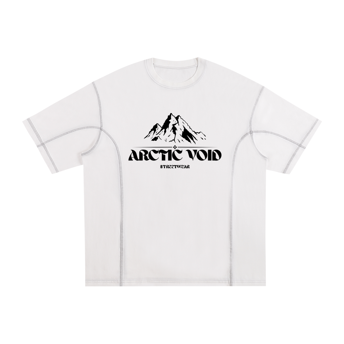 Streetwear Contrast-Stitched Cotton T-Shirt