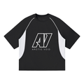 Contrast Piping Panel Raglan T-Shirt