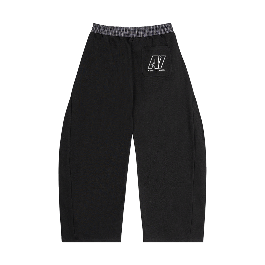 Plaid Waistband Barrel Sweatpants
