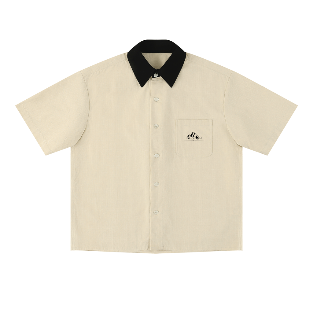 Unisex Color Block Short Sleeve Shirt