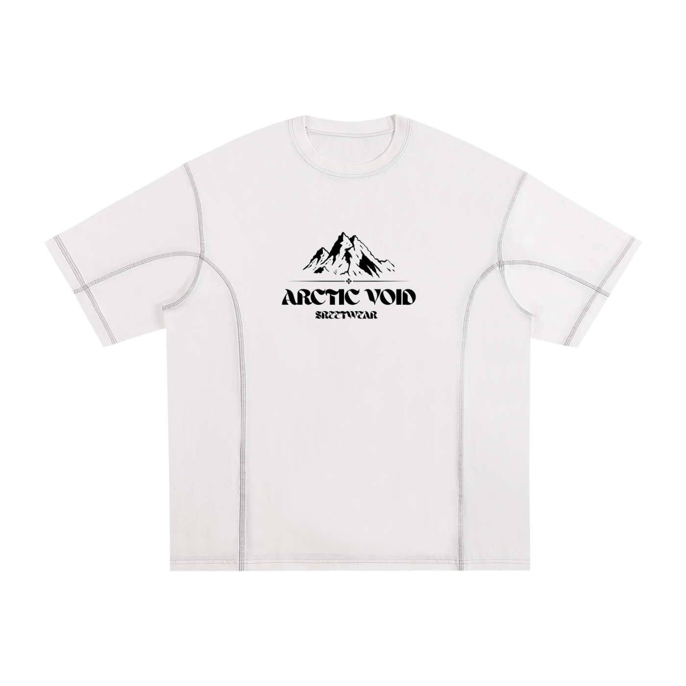 Streetwear Contrast-Stitched Cotton T-Shirt