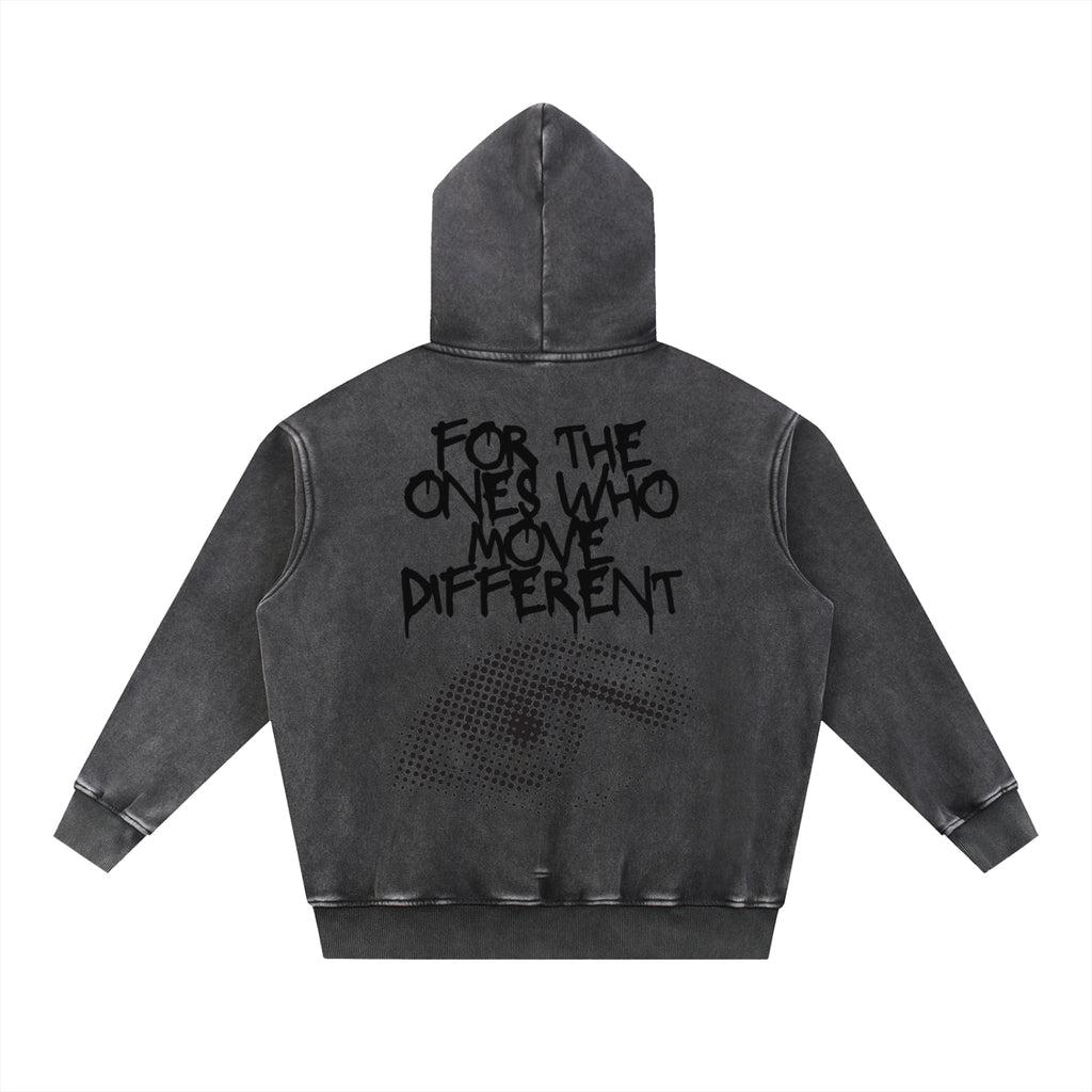Snow Wash Fleece Oversize Hoodie