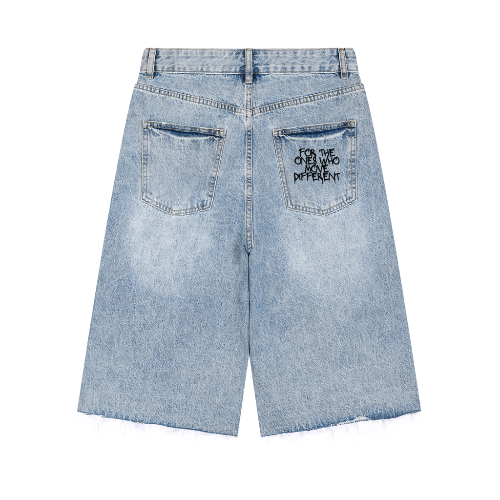 Men’s Vintage Wide Leg Denim Shorts