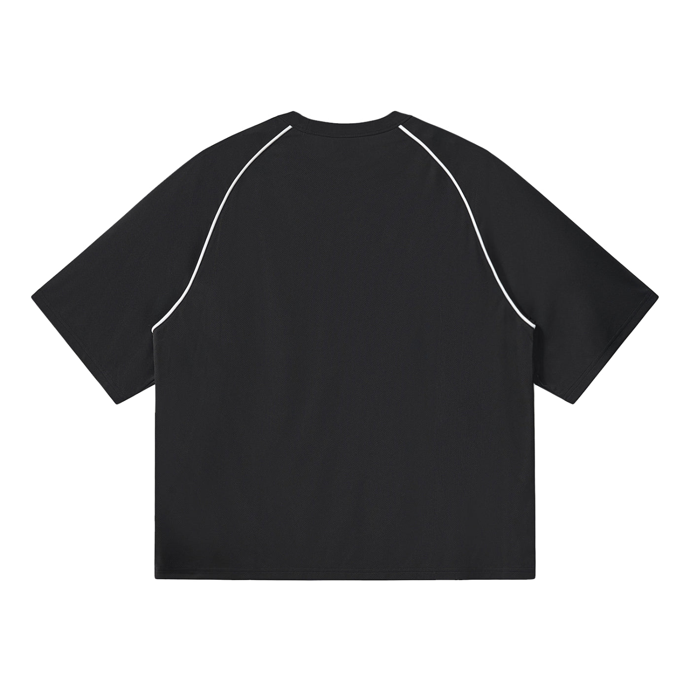 Contrast Piping Panel Raglan T-Shirt