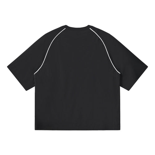 Contrast Piping Panel Raglan T-Shirt