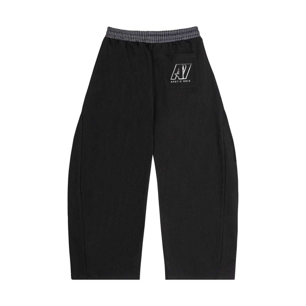 Plaid Waistband Barrel Sweatpants