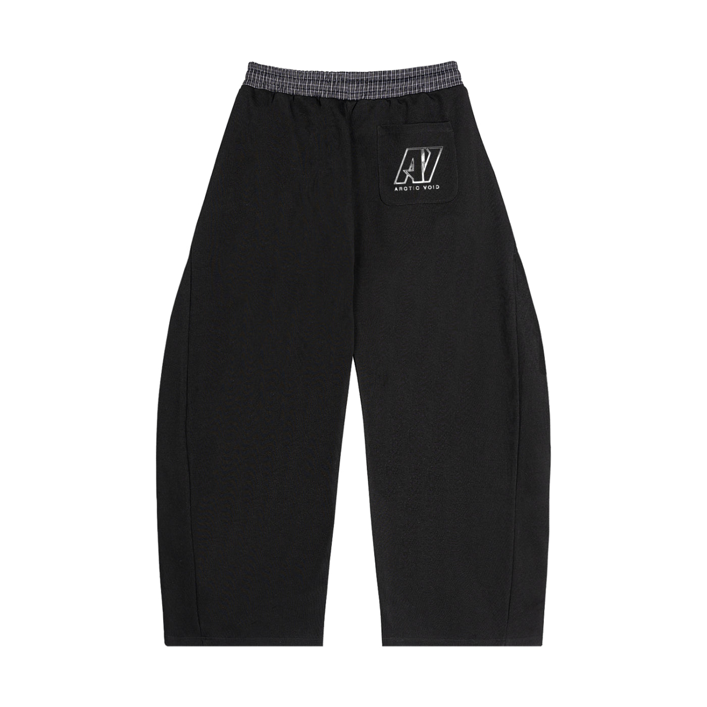 Plaid Waistband Barrel Sweatpants